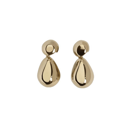 Phoebe Philo - DOUBLE BALL EARRINGS in gold-plated sterling silver