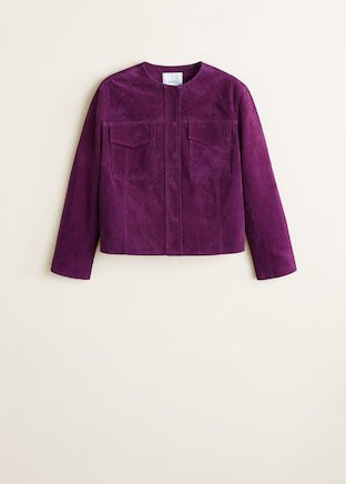 Pocket leather jacket - Women | Mango USA
