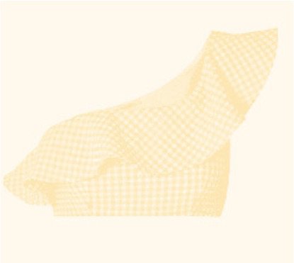 Yellow Gingham One Shoulder