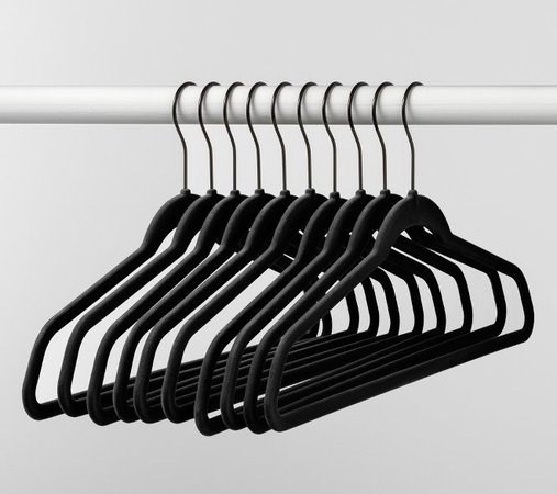 black velvet clothes hangers