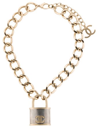 Chanel padlock necklace