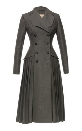 Albertine Double-Breasted Wool-Blend Coat By Lena Hoschek | Moda Operandi