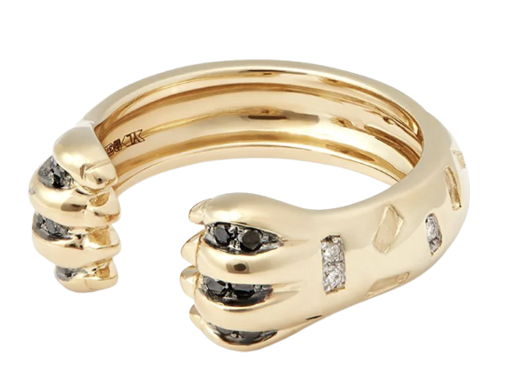 Yvonne Léon 9kt yellow gold Papatte stacking ring