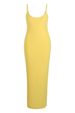 basic strappy maxi dress - yellow