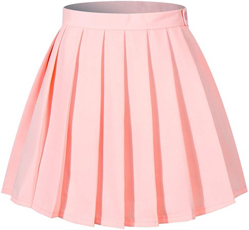 Amazon.com: Women`s High Waist Slim mini short over knee length Pleated Skirts(XL,Pink): Clothing