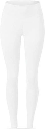 SATINA #1 High Waisted Buttery Soft Leggings | Regular and Plus Size | 22 Colors (One Size, White) at Amazon Women’s Clothing store