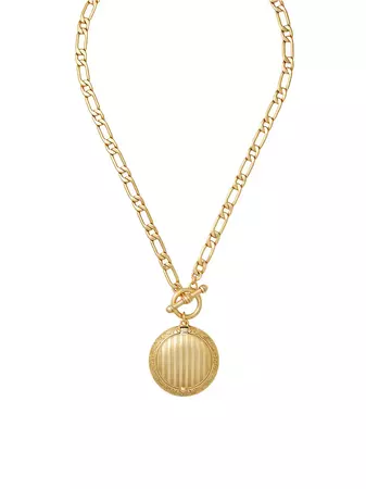 Shop Brinker + Eliza Gwendolyn 24K-Gold-Plated Locket Necklace | Saks Fifth Avenue
