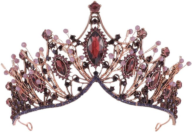 burgundy tiara