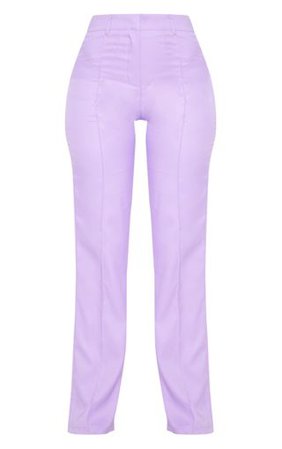 Anala Lilac High Waisted Straight Leg Trousers | PrettyLittleThing