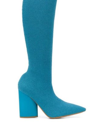 Blue Yeezy knee high sock boots YZ6070253 - Farfetch
