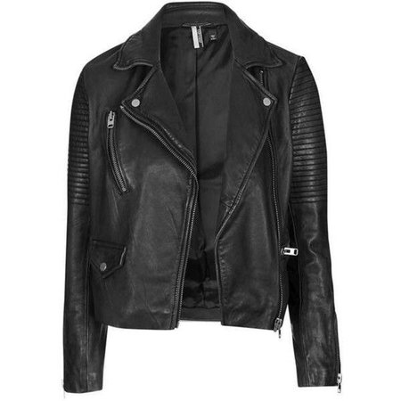Washed Leather Biker - Jackets & Coats - Clothing - Topshop