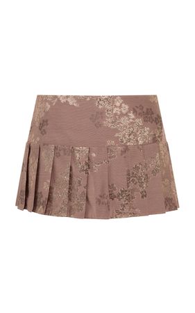 Zenia Pleated Jacquard Mini Skirt By Siedrés | Moda Operandi