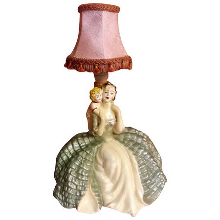 Art Deco "Crinoline Lady" Table Lamp : Antique Goodies | Ruby Lane