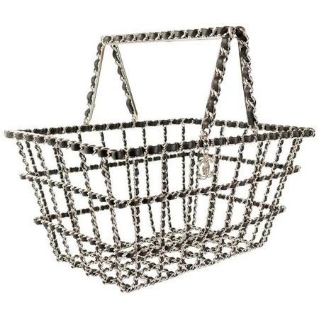 Chanel Rare Collector's Runway Supermarket Grocery Basket Chain Tote Minaudière