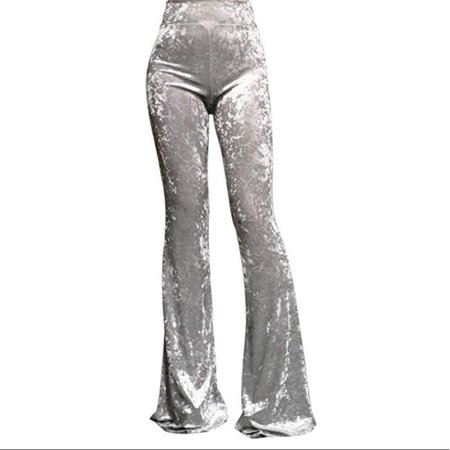 Pants & Jumpsuits | Silver Velvet Bell Bottom Flare Pants Festival | Poshmark