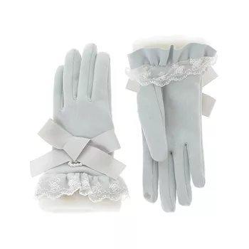 Ribbon Suede Gloves - Liz Lisa
