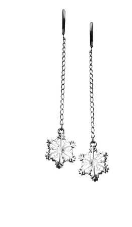 rebbie_irl’s snowflake drop earrings
