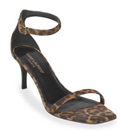 Saint Laurent leopard sandals