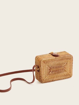 Straw Detail Box Bag | SHEIN USA