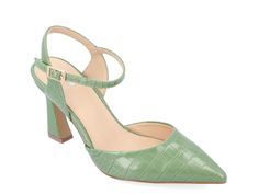 Moss green medium heel