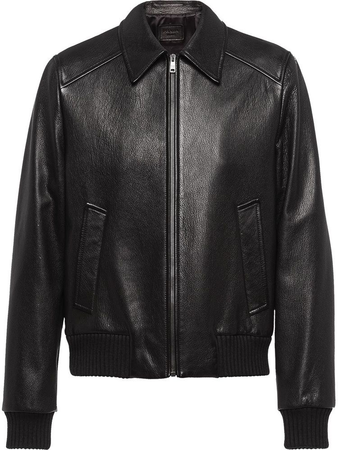 Prada elasticated leather jacket