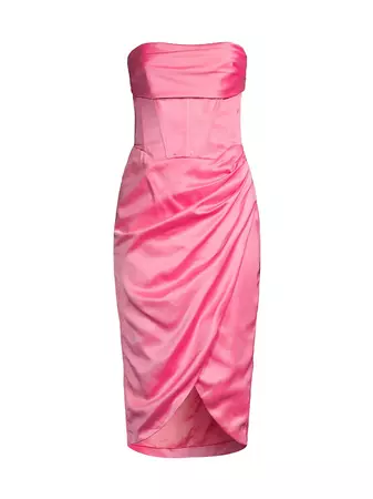 Shop Bardot Jamila Satin Corset Dress | Saks Fifth Avenue