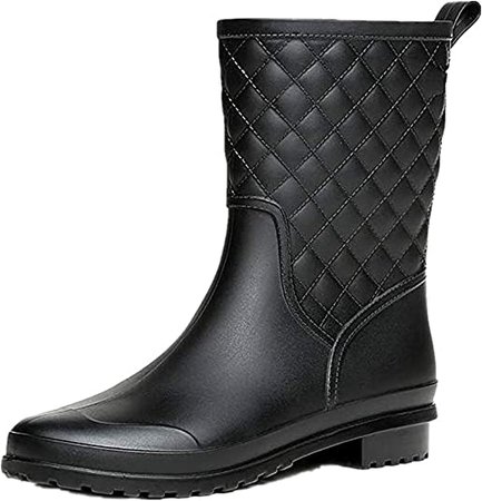 Wellington Boots for Women Ladies Mid Calf Rain Boots Wellies Boots Garden Shoes