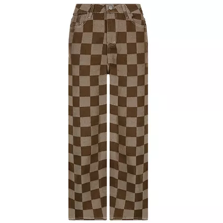 Brown Checkered Jeans | BOOGZEL APPAREL – Boogzel Apparel