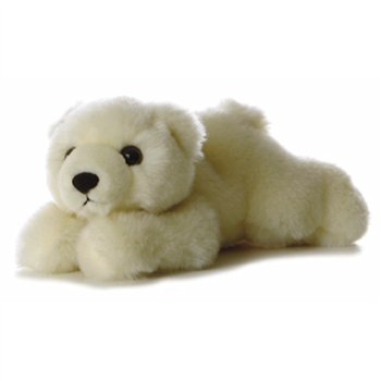 Lil' Slushy the Stuffed Polar Bear Cub by Aurora At Stuffed Safari