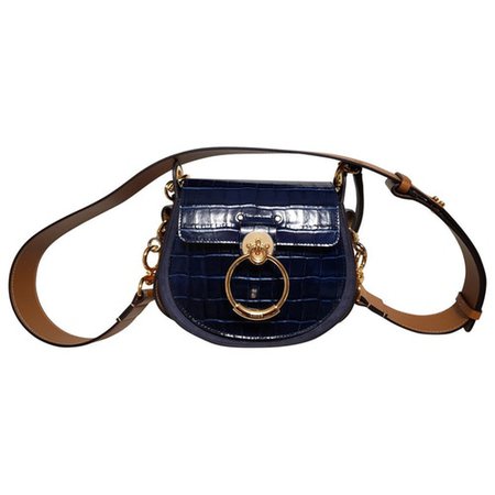 Tess leather bag Chloé Navy in Leather - 8706469