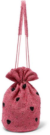 Embellished Satin Pouch - Pink