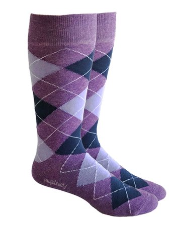 Purple argyle socks