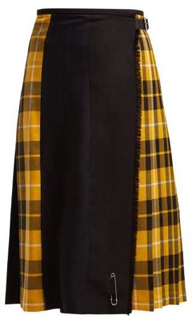 Le Kilt - Pleated 72cm Tartan Wool Kilt - Womens - Navy Multi
