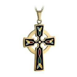 black and gold cross celtic necklace - Google Search