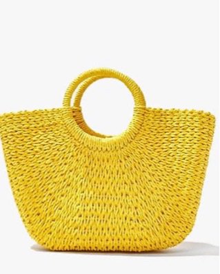 yellow beach bag