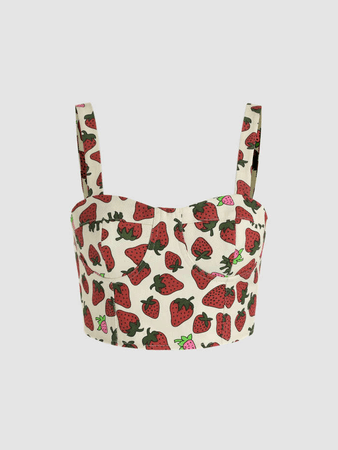 strawberry corset top