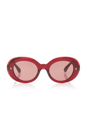 Oliver Peoples Erissa Round-Frame Acetate Sunglasses