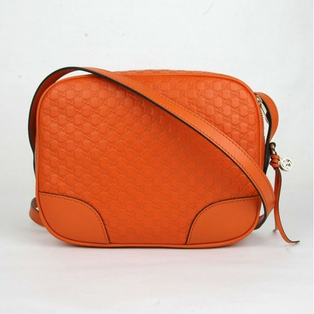 New Gucci Orange Micro Guccissima Leather Camera Crossbody Bag... | LePrix