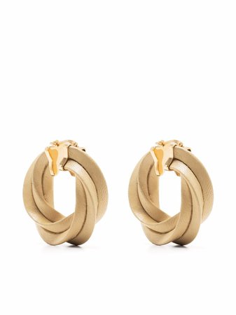 Bottega Veneta Twisted Hoop Earrings - Farfetch