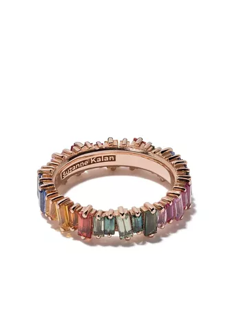 Suzanne Kalan 18kt rose gold and sapphire Rainbow Eternity ring £2,310 - Shop Online - Fast Global Shipping, Price
