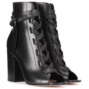 Exclusive to mytheresa.com – Brooklyn open-toe leather ankle boots for $956.00 available on URSTYLE.com