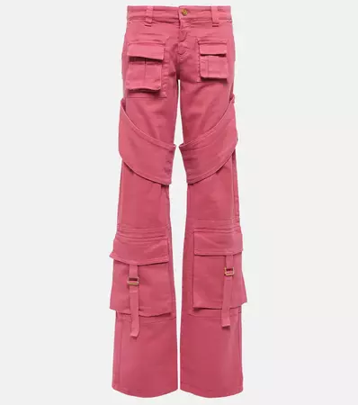 Denim Cargo Pants in Pink - Blumarine | Mytheresa