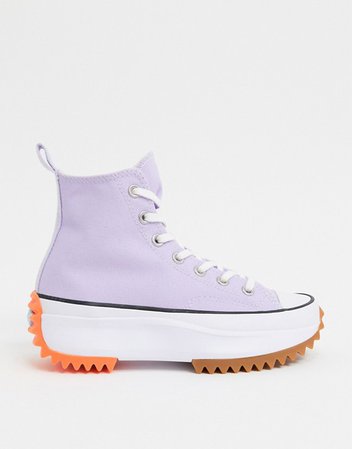 Converse Run Star Hike Hi sneakers in lilac | ASOS
