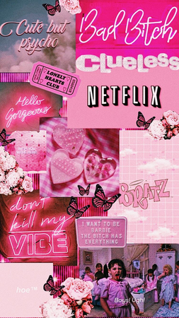pink collage Netflix
