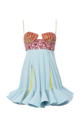 Crystal-Embellished Crepe Dress By Versace | Moda Operandi