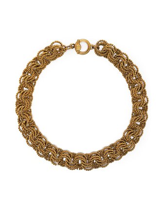 Givenchy Pre-Owned 1990s Textured chain-link Short Necklace - Farfetch