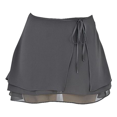 House Of Cb Skirts | Nwt House Of Cb Clarice Shadow Floaty Layered Mini Skirt Gray