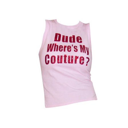 juicy couture "dude where's my couture" tank