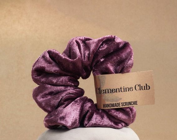 Purple Velvet Hair Scrunchie Velvet Scrunchies Purple | Etsy
