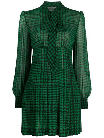 Ermanno Scervino Houndstooth pussy-bow Dress - Farfetch